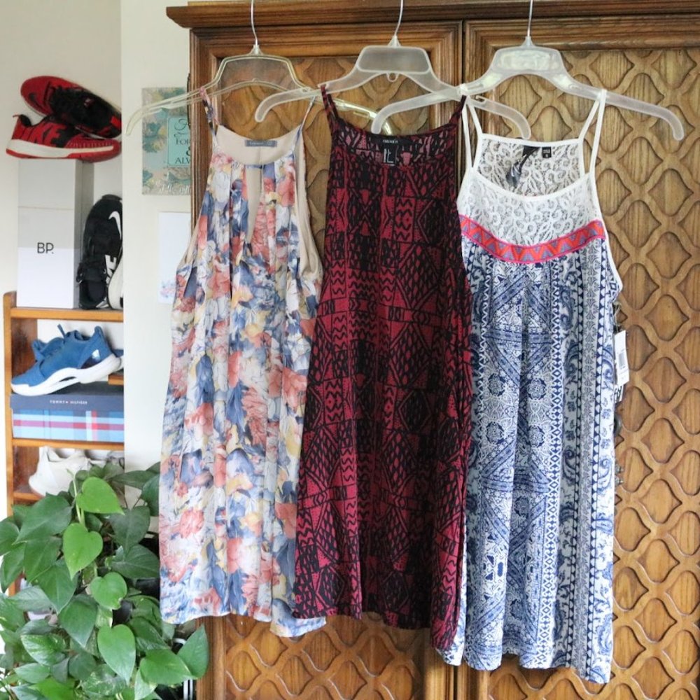 Boho Printed Beachwear Swim Cover Up - Set of 3,  Size XS-S